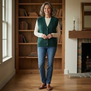 Pendleton 100% Virgin Wool Vest Preppy Collegiate Green Cape Cod Size 38 (S/M)